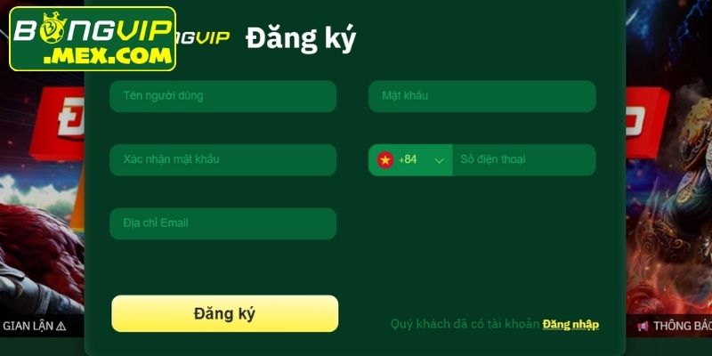Hướng dẫn chi tiết cách đăng ký Bongvip nhanh chóng