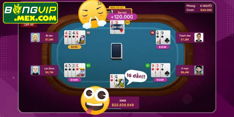 Bối cảnh thiết kế xì dách BONGVIP